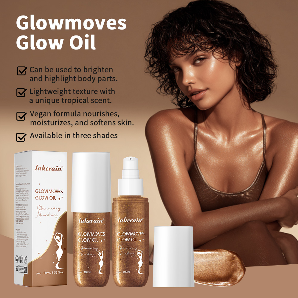 Body Shimmer Lotion - Lakerain Glowmotions Leuchtendes Körperöl 100ml Langanhaltend