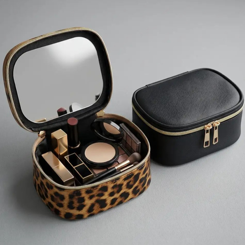 Beauty Makeup Bag - 2026 Neue Kosmetiktasche mit Spiegel, Wasserdichter