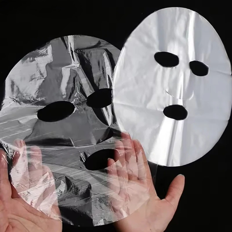 Beauty Makeup Face - 100-500 Stück Einweg-Plastikfolie Vollgesichts-Reinigungsmaske Halsaufkleber Papier