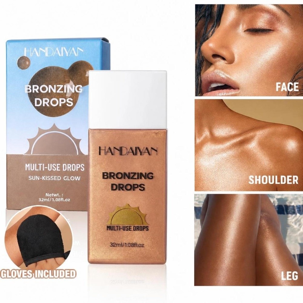Body Shimmer Lotion - Perlglanz-Bronzer Flüssige Bräunungscreme Feuchtigkeitsspendende Wasserfeste Bräunungs-Körperlotion
