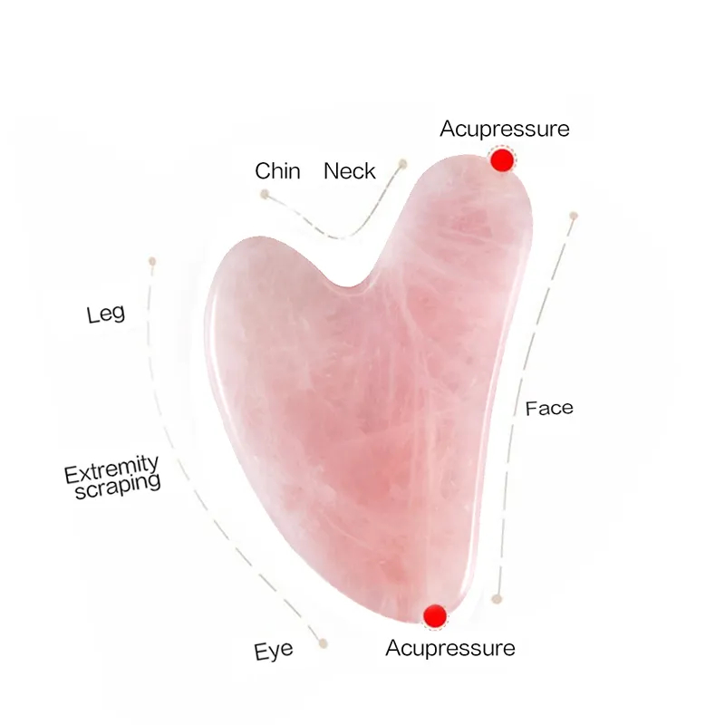Jade Roller Gua Sha - Naturstein GuaSha Jade Gesichts-Schönheits-Massage-Werkzeuge zur Hautstraffung