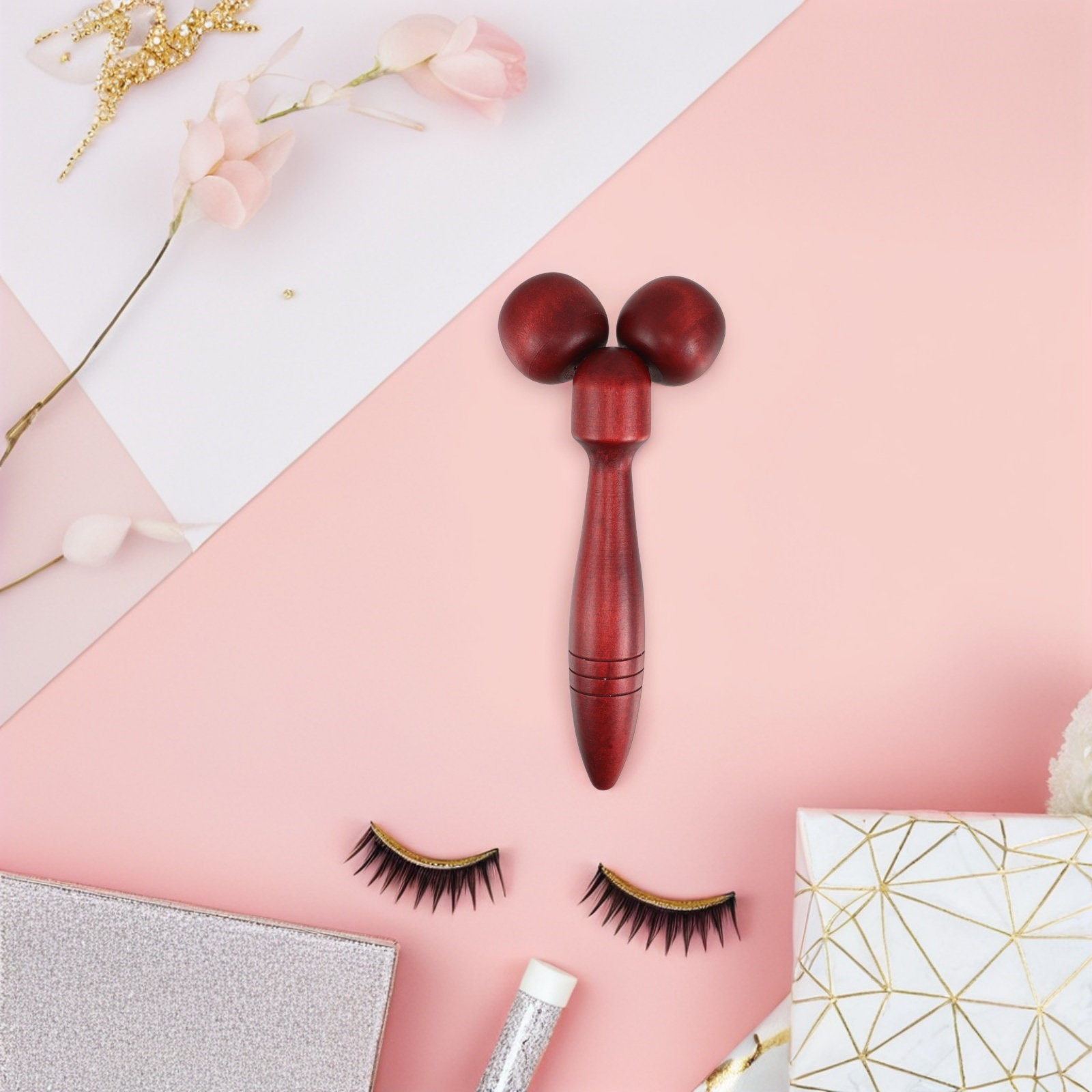 Hölzerner Doppelrad-Gesichtsro – Face Massager Bewertung und Preis