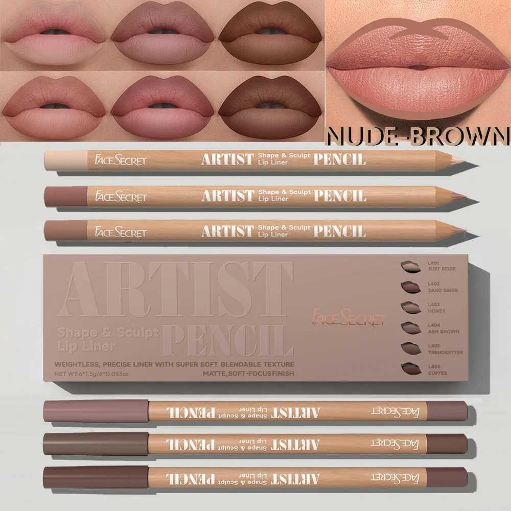 6 teile/satz Künstler Gesicht  – Lip Liner Pencil Bewertung und Preis