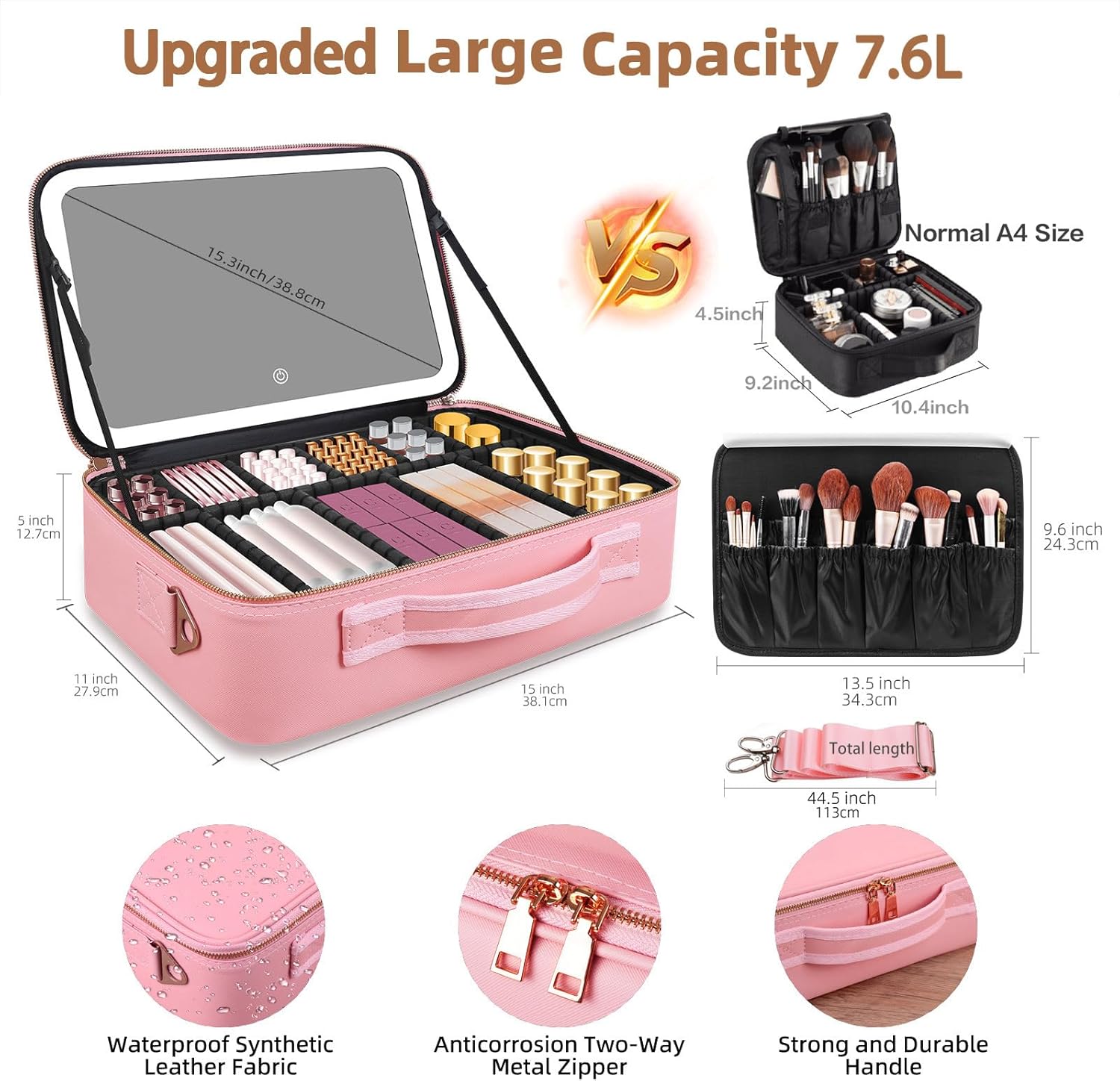 Große Kosmetiktasche 15''X11'' – Beauty Makeup Bag Bewertung und Preis